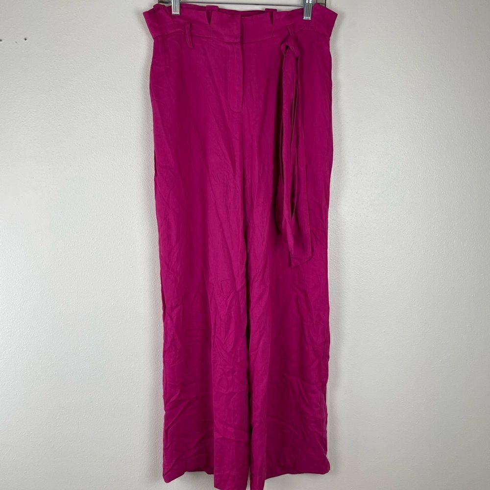 NWT Lucy Paris Hot Pink Paper Bag Pants Size M